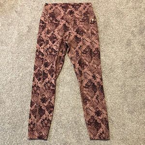 PINK Victoria’s Secret Ultimate V High Waist Snake Print Pocket Leggings…